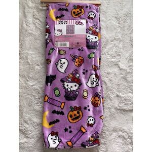 Hello Kitty Halloween Witchy Kitty 50 x 70" Purple Throw Blanket Ghost Bats NEW